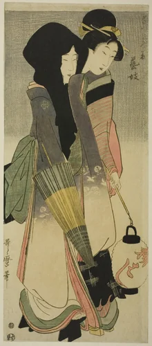 Geisha (Geigi), from the series “Three Amusements of Contemporary Beauties" ("Tosei bijin san’yu") by Kitagawa Utamaro (喜多川歌麿), print, 1795-1805