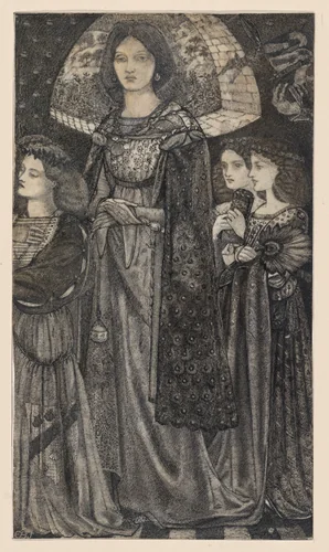 Alice, la Belle Pèlerine by Sir Edward Burne-Jones, drawing, 1858-1859