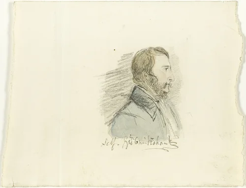 Self-Portrait in Profile by George Cruikshank, painting, 1792-1878