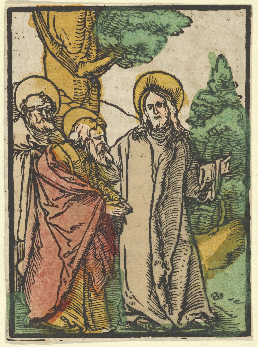 Christ Talking to the Disciples, 5, from Das Plenarium by Hans Schäufelein, print, 1517
