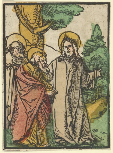 Christ Talking to the Disciples, 5, from Das Plenarium by Hans Schäufelein, print, 1517