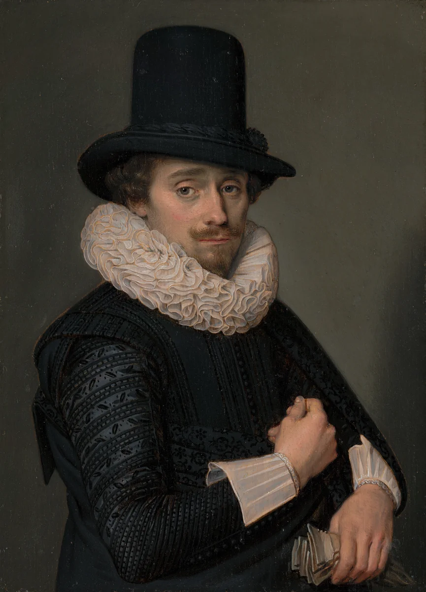 Self-Portrait, c.1615-1618 by Adriaen van de Venne, painting, 1615