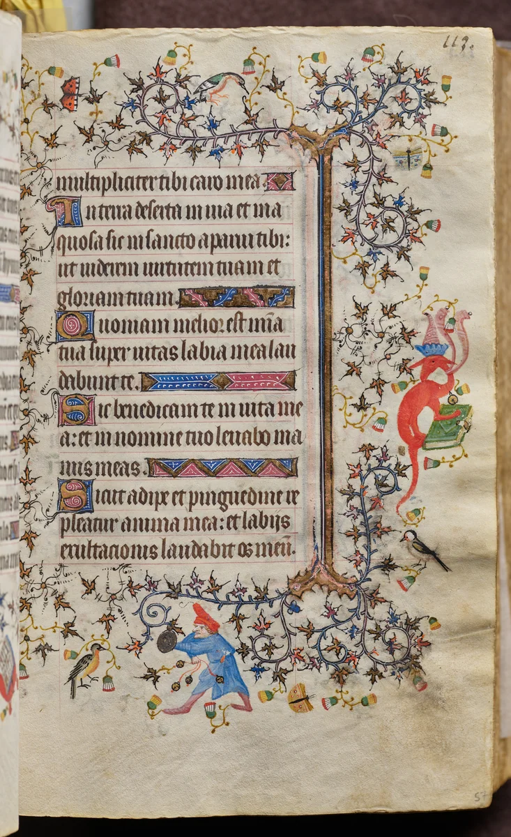 Hours of Charles the Noble, King of Navarre (1361-1425): fol. 57r, Text by Master of the Brussels Initials and Associates, book, 1400-1410