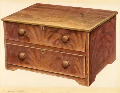 Bishop Hill: Chest by Wellington Blewett, index of american design, 1939