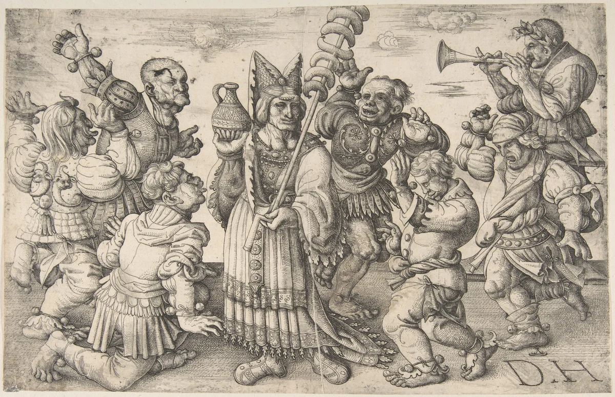 Morris Dancers by Daniel Hopfer, print, 1485-1536