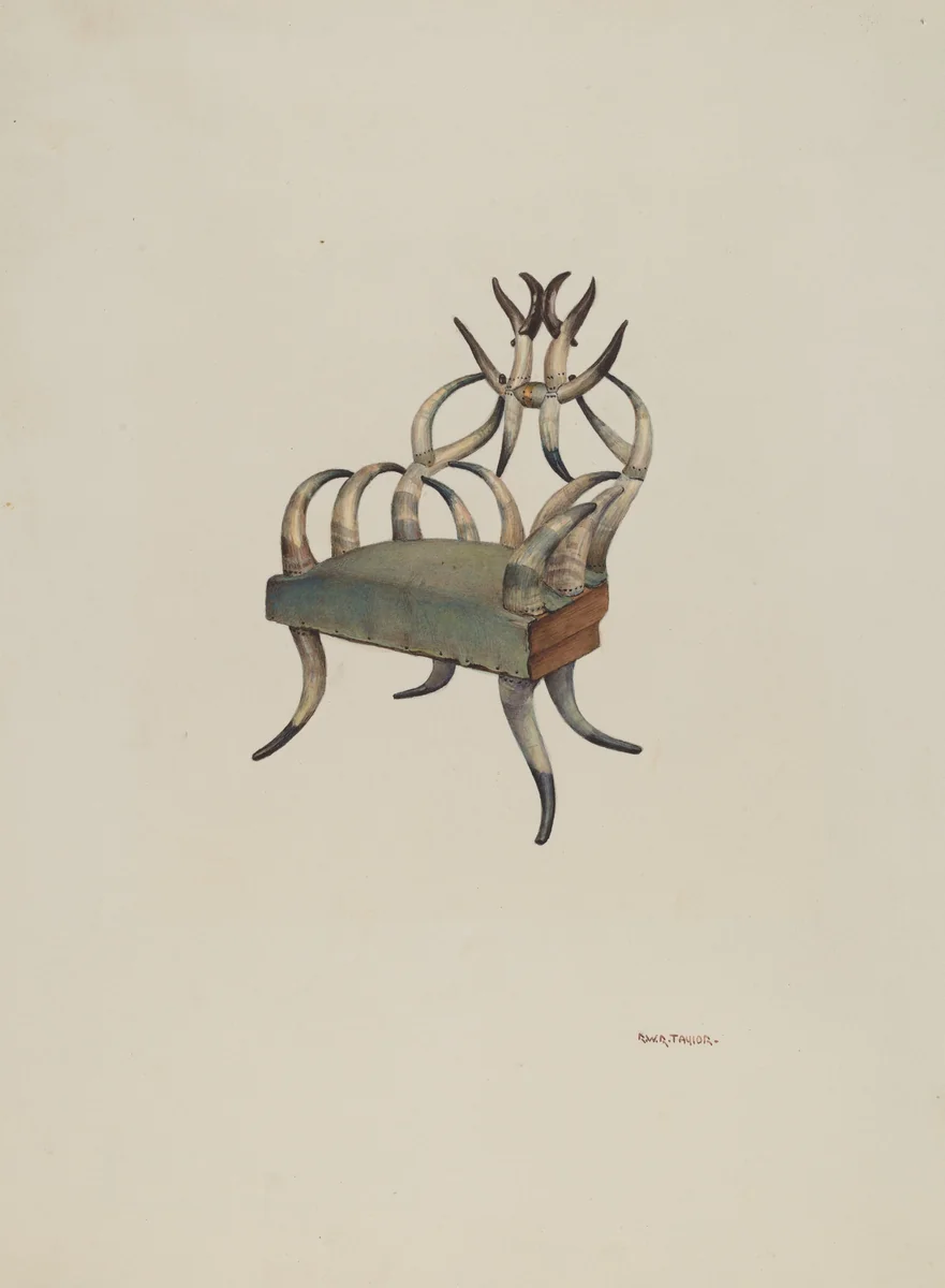 Horn chair by Robert W.R. Taylor, index of american design, 1938