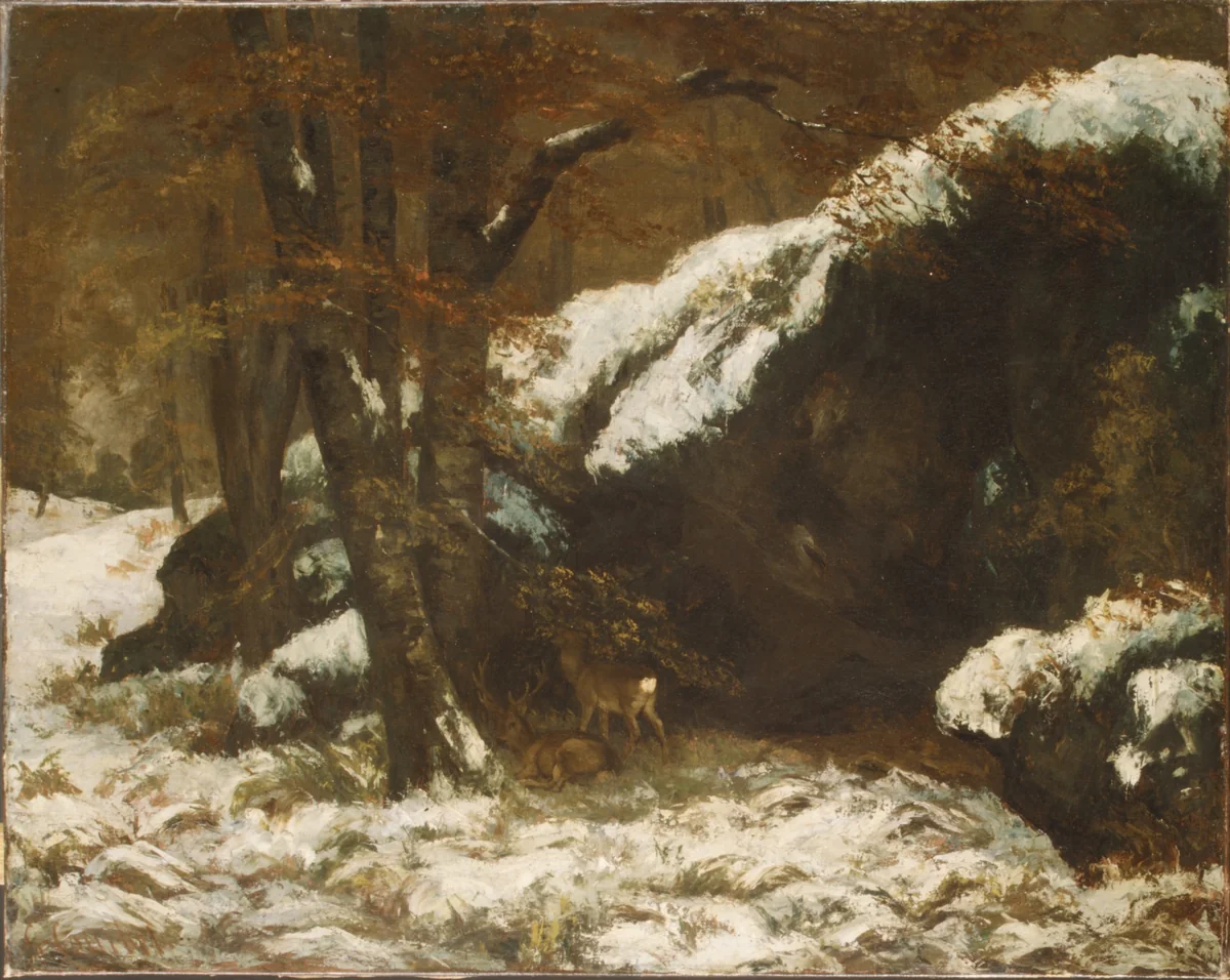 The Deer by Gustave Courbet, painting, 1860-1870