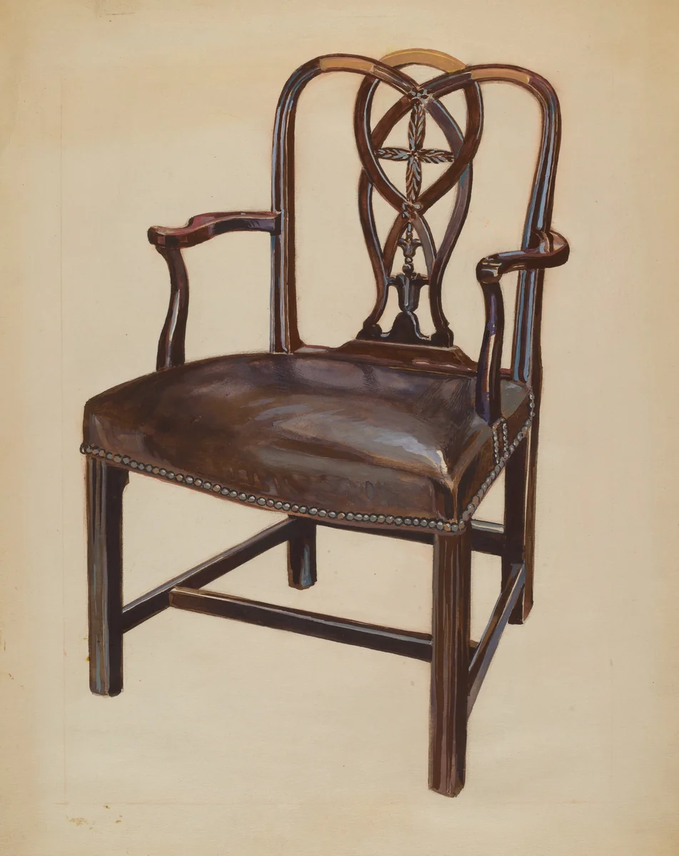 Chair by Rolland Livingstone, index of american design, 1935-1942