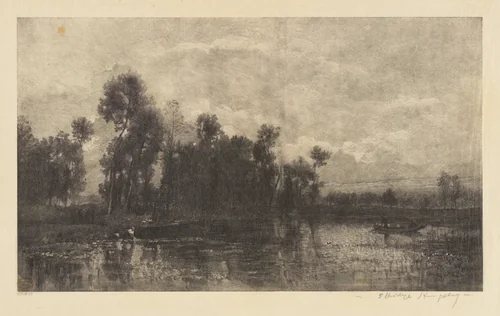 Landscape by Elbridge Kingsley, print, 1860-1905