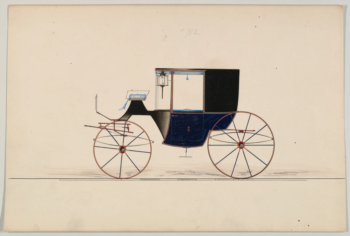 Coupé #703 by Brewster & Co., drawing, 1850-1870