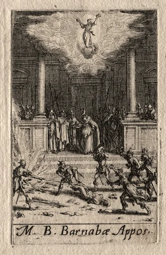 The Martyrdom of the Apostles: St. Barnabas by Jacques Callot, print, 1627-1637