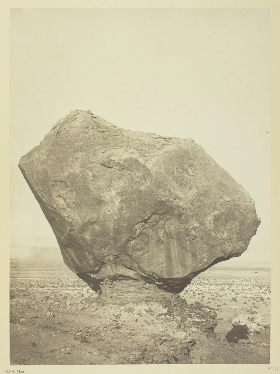 Perched Rock, Rocker Creek, Arizona by William H. Bell, photograph, 1872