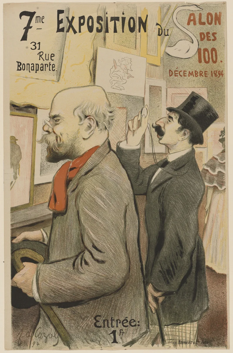 7eme Exposition du Salon des 100, Décembre 1894 by Cazals, design, 1894