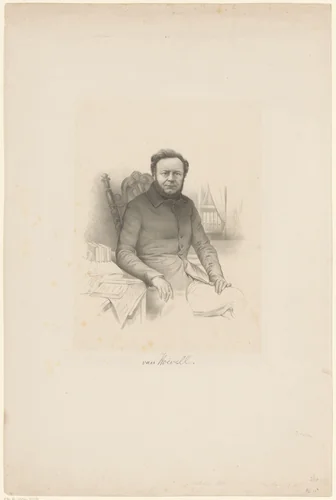 Portret van Wolter Robert van Hoëvell by Anthonie van Volkom, print, 1831-1860