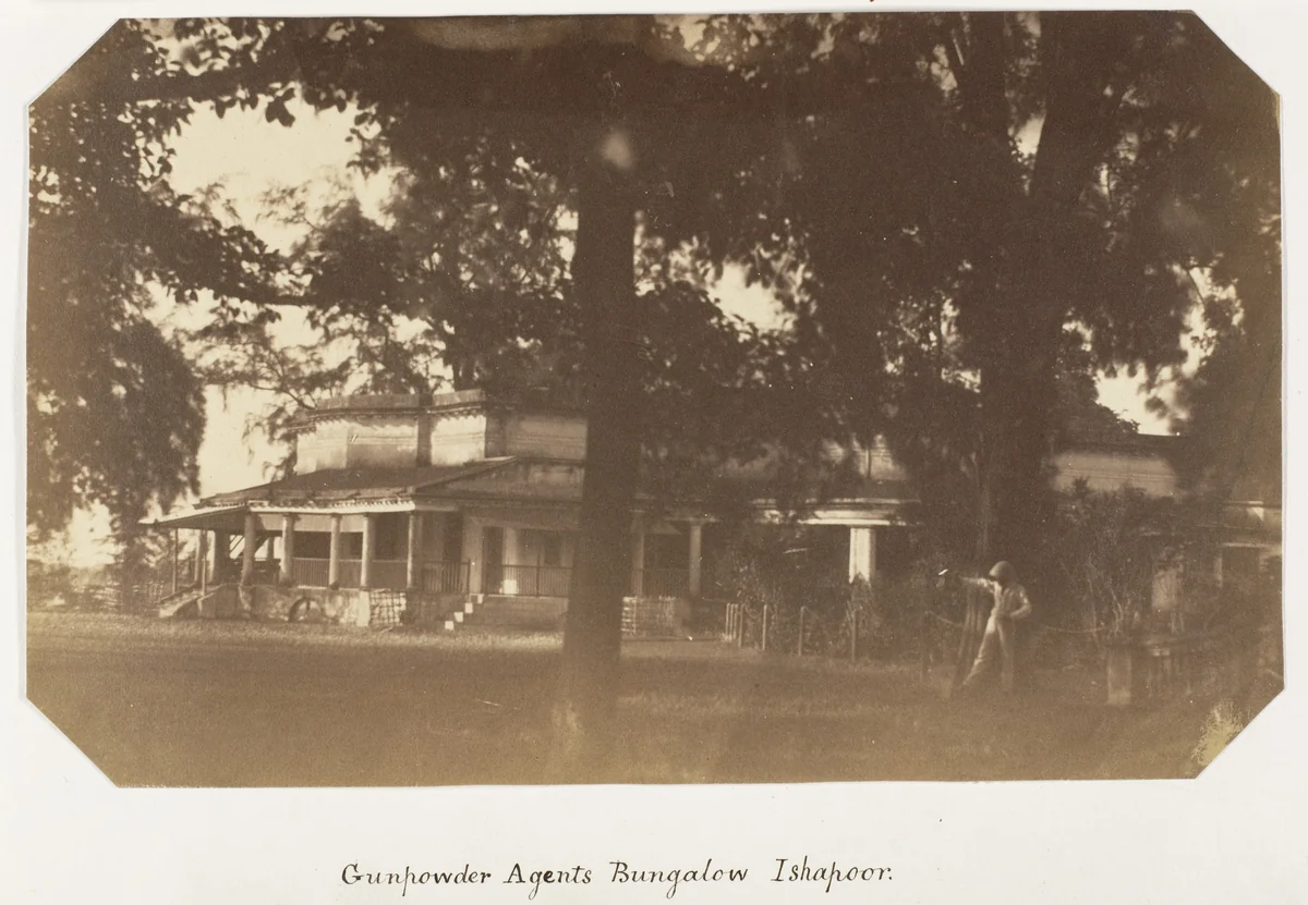 [Gunpowder Agents Bungalow, Ishapoor] by John Constantine Stanley, photograph, 1858-1861