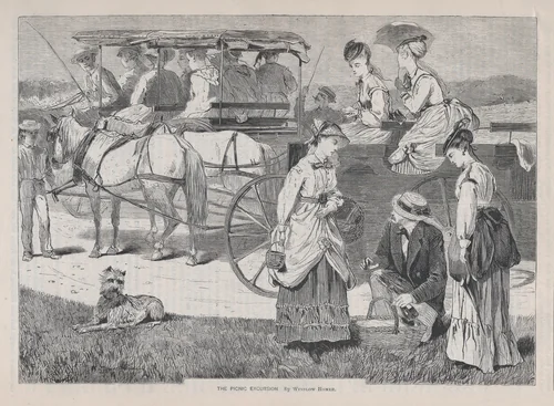 The Picnic Excursion (from "Appleton's Journal," Vol. I) by Winslow Homer, print, 1869
