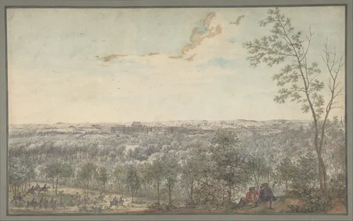Versailles Seen from the Southwest by Louis Nicolas de Lespinasse, drawing, 1779