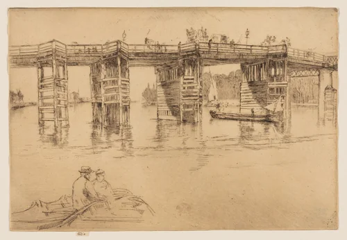 Old Putney Bridge by James McNeill Whistler, print, 1879