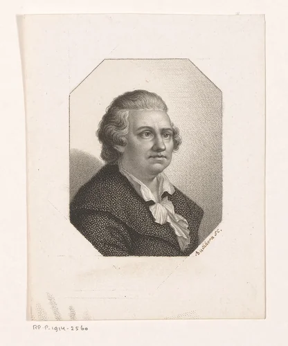 Portret van Johann Carl August Musäus by Ludwig Buchhorn, print, 1818-1832