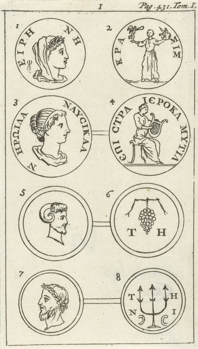 Acht penningen, I by Jan Luyken, print, 1679