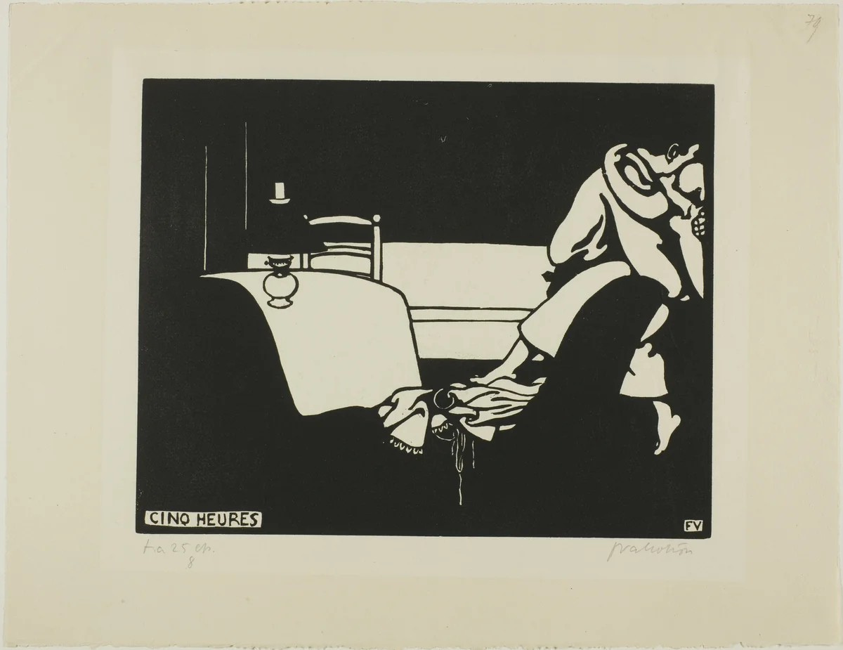 Five O'Clock, plate seven from Intimacies by Félix Edouard Vallotton, print, 1898