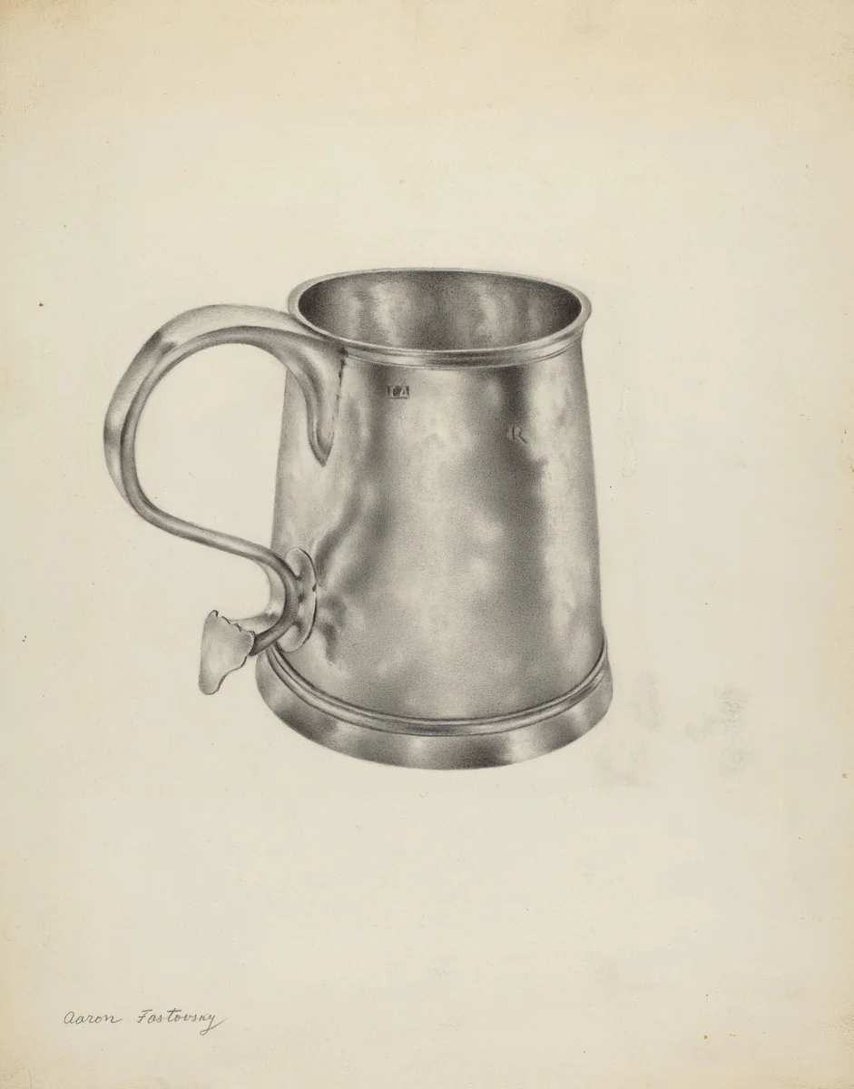 Silver Mug by Aaron Fastovsky, index of american design, 1935-1942