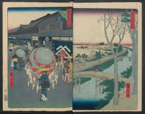 Hatsune Riding Ground, from the series One Hundred Famous Views of Edo (Meisho Edo hyakkei) 名所江戸百景) by Utagawa Hiroshige (歌川広重), book, 1856-1858