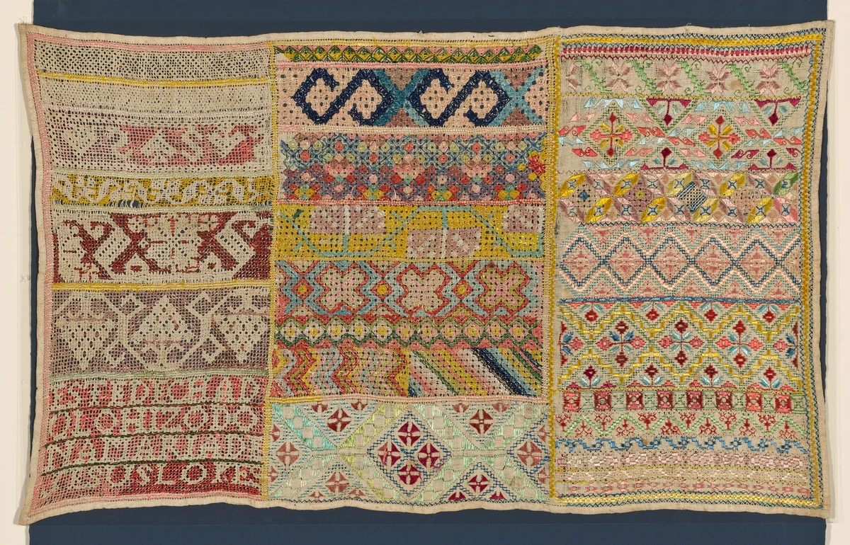 Sampler by Mexico, textile, 1825-1875