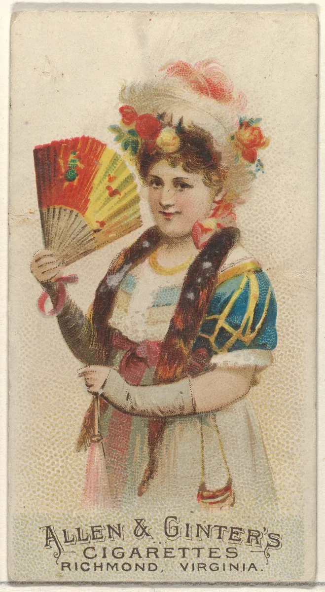 Plate 46, from the Fans of the Period series (N7) for Allen & Ginter Cigarettes Brands by Allen & Ginter, print, 1889
