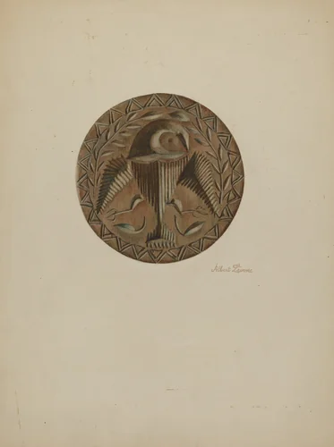 Pa. German Butter Mold by Albert Levone, index of american design, 1938