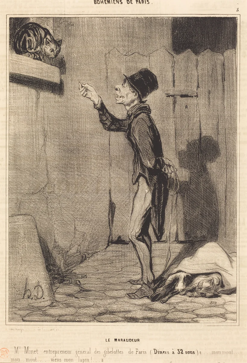 Le Maraudeur by Honoré Daumier, print, 1841