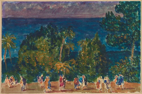 Moonlight, Bermuda by Gifford Beal, drawing, 1914-1924