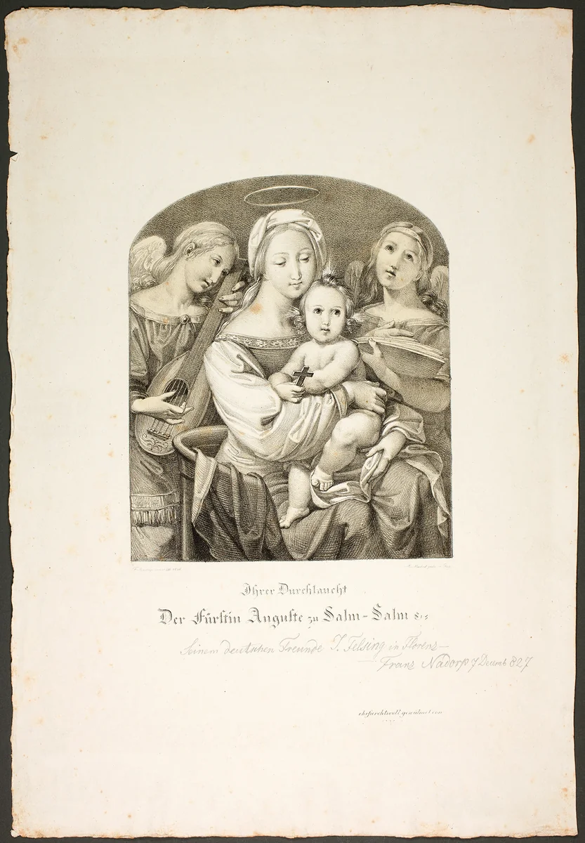 Madonna with the Christ Child by Franz Johann Heinrich Nadorp, print, 1826