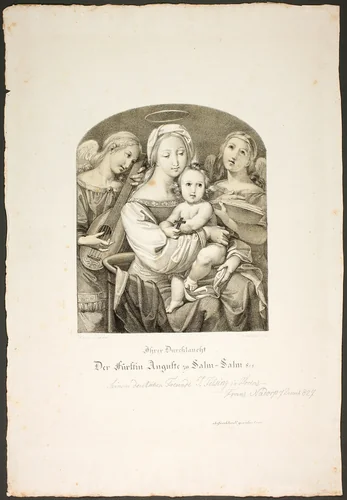 Madonna with the Christ Child by Franz Johann Heinrich Nadorp, print, 1826