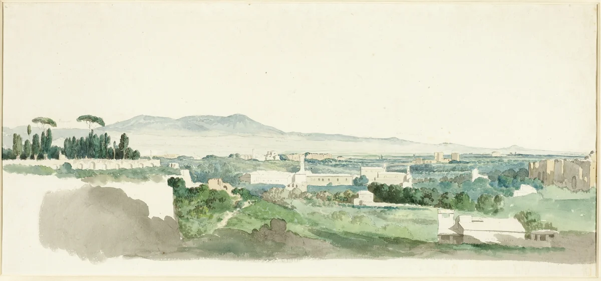 A View from the Palatine Hill, Rome, the Alban Hills in the Distance by Carlo Labruzzi, other, 1765-1775
