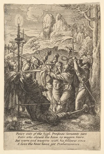 Jesus taken by Wenceslaus Hollar, print, 1644-1652