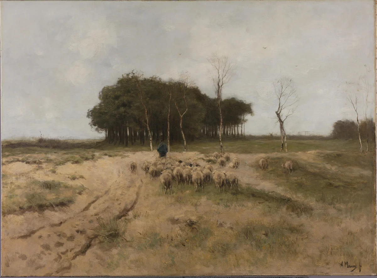 Heide bij Laren by Anton Mauve, painting, 1887