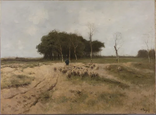 Heide bij Laren by Anton Mauve, painting, 1887