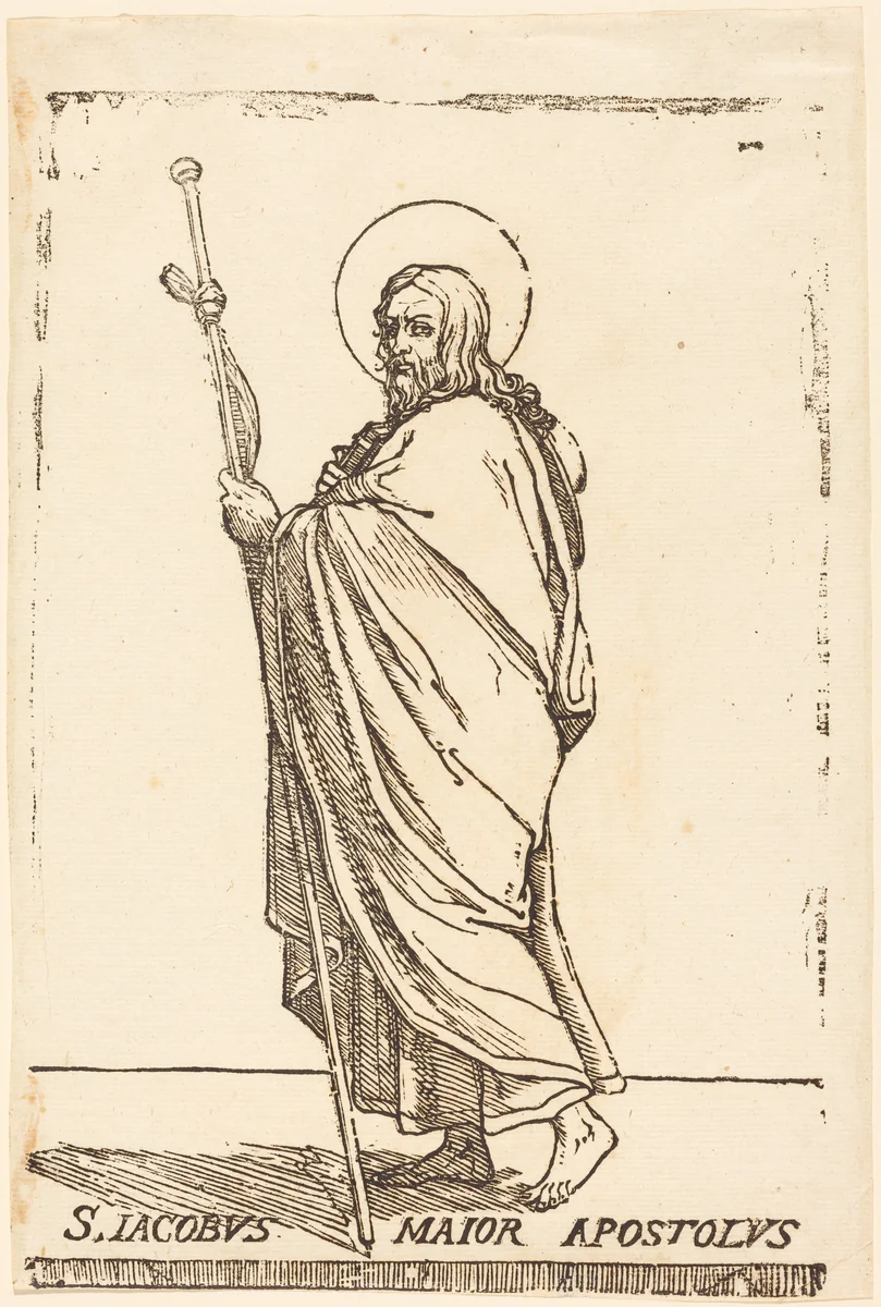 Saint James the Elder by Jacques Stella, print, 1596-1657