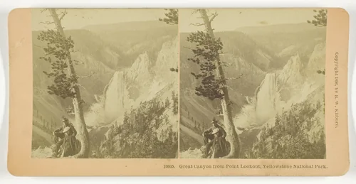 Great Canyon from Point Lookout, Yellowstone National Park by B. W. Kilburn, photograph, 1896