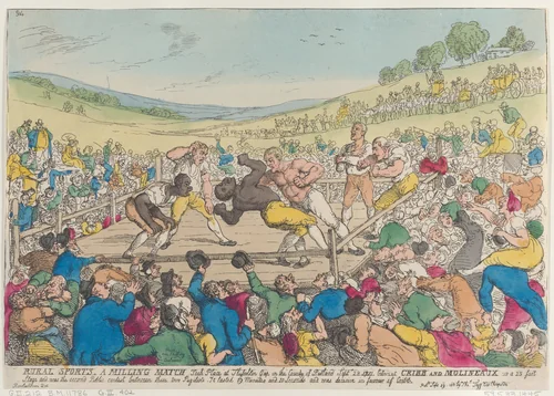 Rural Sports, A Milling Match by Thomas Rowlandson, print, 1811