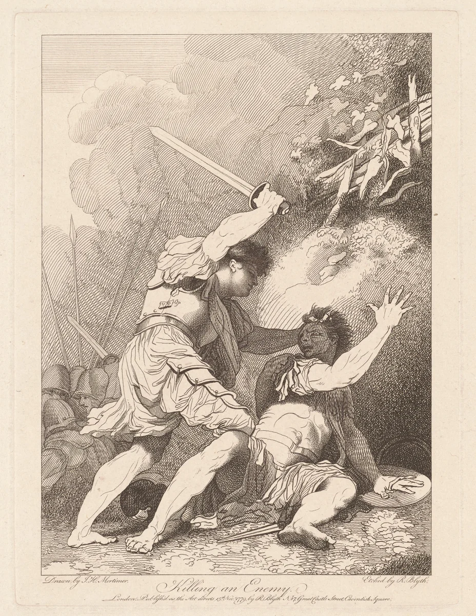 Killing an Enemy by Robert Blyth
John Hamilton Mortimer, print, 1779