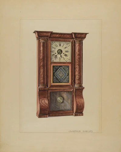 Clock by Lawrence Phillips, index of american design, 1936