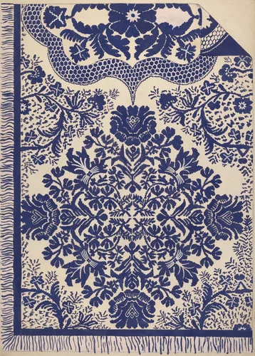 Coverlet by Katherine Hastings, index of american design, 1937