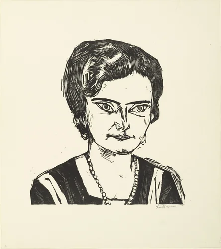 Portrait of Frau H.M. (Naila) by Max Beckmann, print, 1923