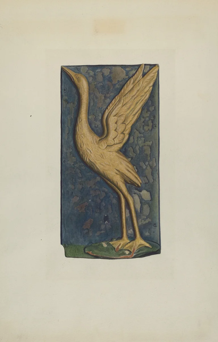 Carved Stork by Betty Fuerst, index of american design, 1938