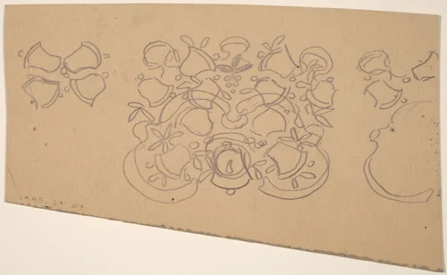 Study for a Border Design [verso] by Charles Sprague Pearce, drawing, 1890-1897