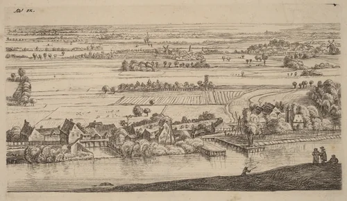 Village beside a Canal by Johannes Ruisscher
Anthonie Waterloo, print, 1650-1675