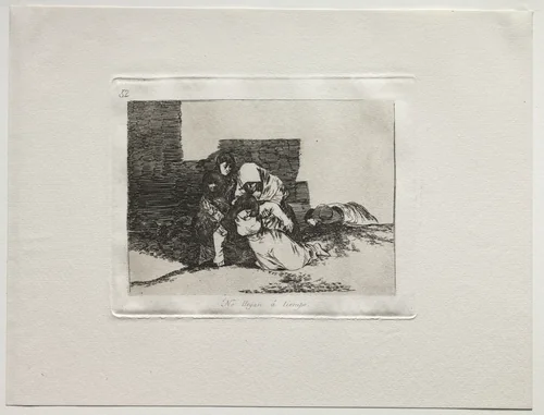 The Horrors of War: They Do Not Arrive In Time by Francisco de Goya, print, 1810-1820
