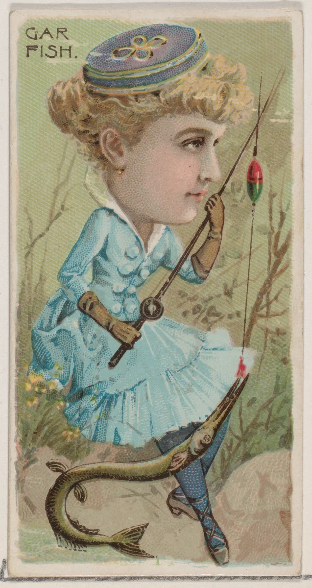 Gar Fish, from the series Fishers and Fish (N74) for Duke brand cigarettes by Knapp & Company, print, 1888